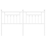 Metal Headboard White 183 cm King - Top-Down View