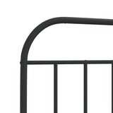Metal Bed Frame without Mattress with Footboard Black 107x203 cm King Single - Extra Image