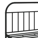 Metal Bed Frame without Mattress with Footboard Black 183x203 cm King - Extra Image