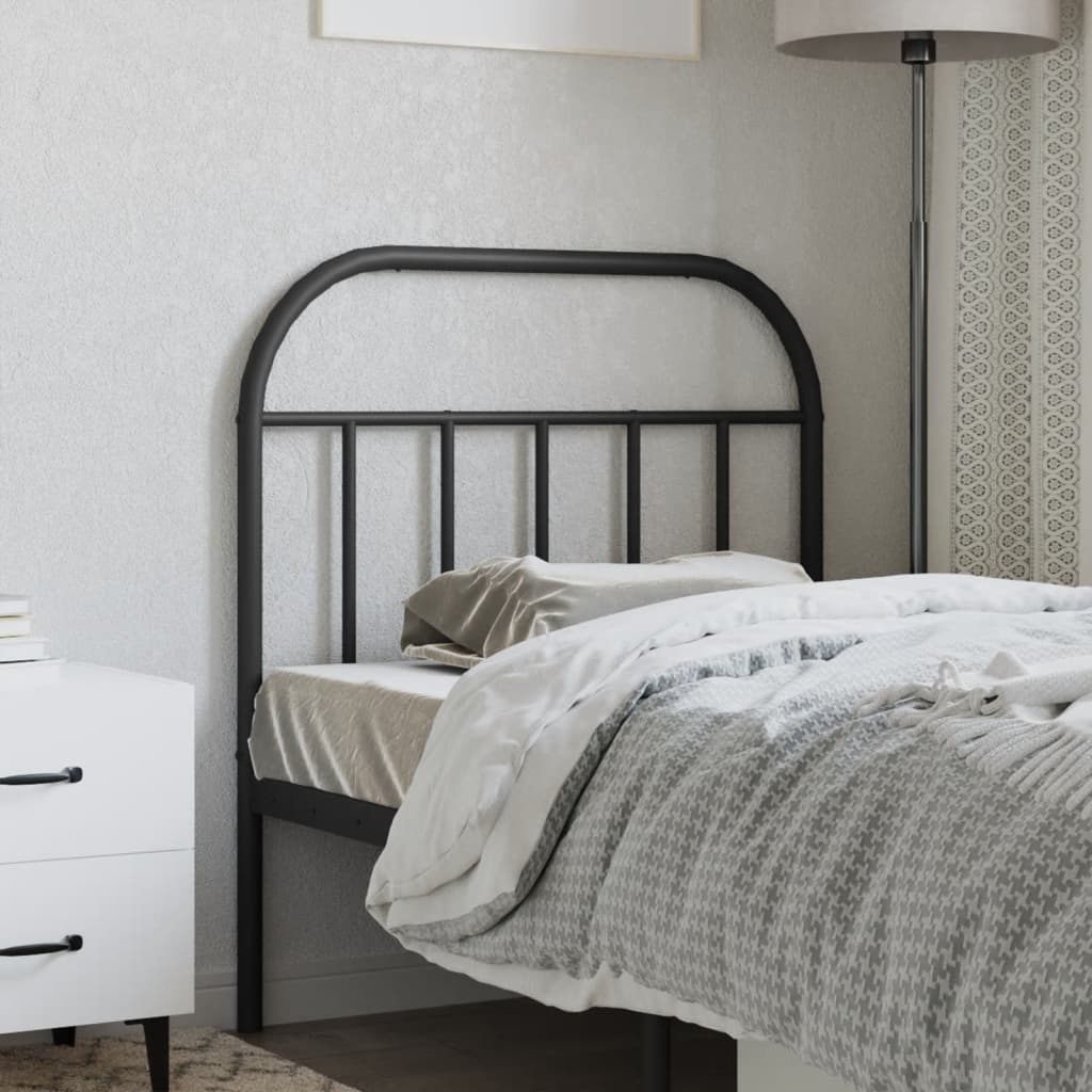 Metal Replace Headboard Black 90 cm