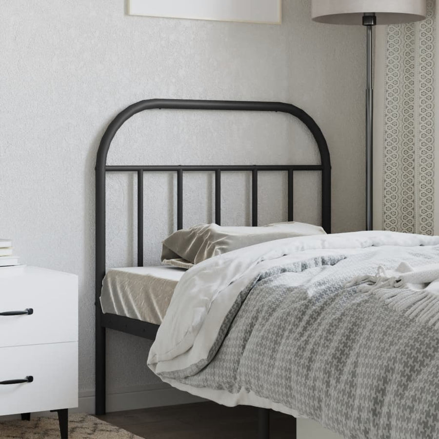 Metal Replace Headboard Black 90 cm