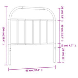 Metal Replace Headboard Black 90 cm - Close-Up Angle