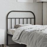 Metal Headboard Black 107 cm King Single - Side View