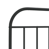 Metal Headboard Black 107 cm King Single - Rear View