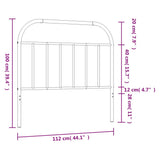 Metal Replace Headboard Black 107 cm