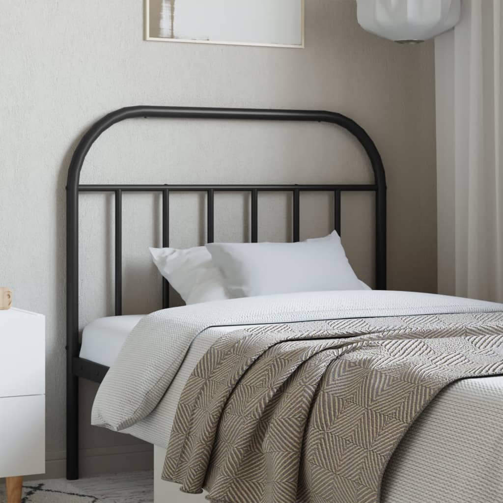 Metal Replace Headboard Black 107 cm