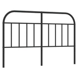 Metal Replace Headboard Black 135 cm - Front View