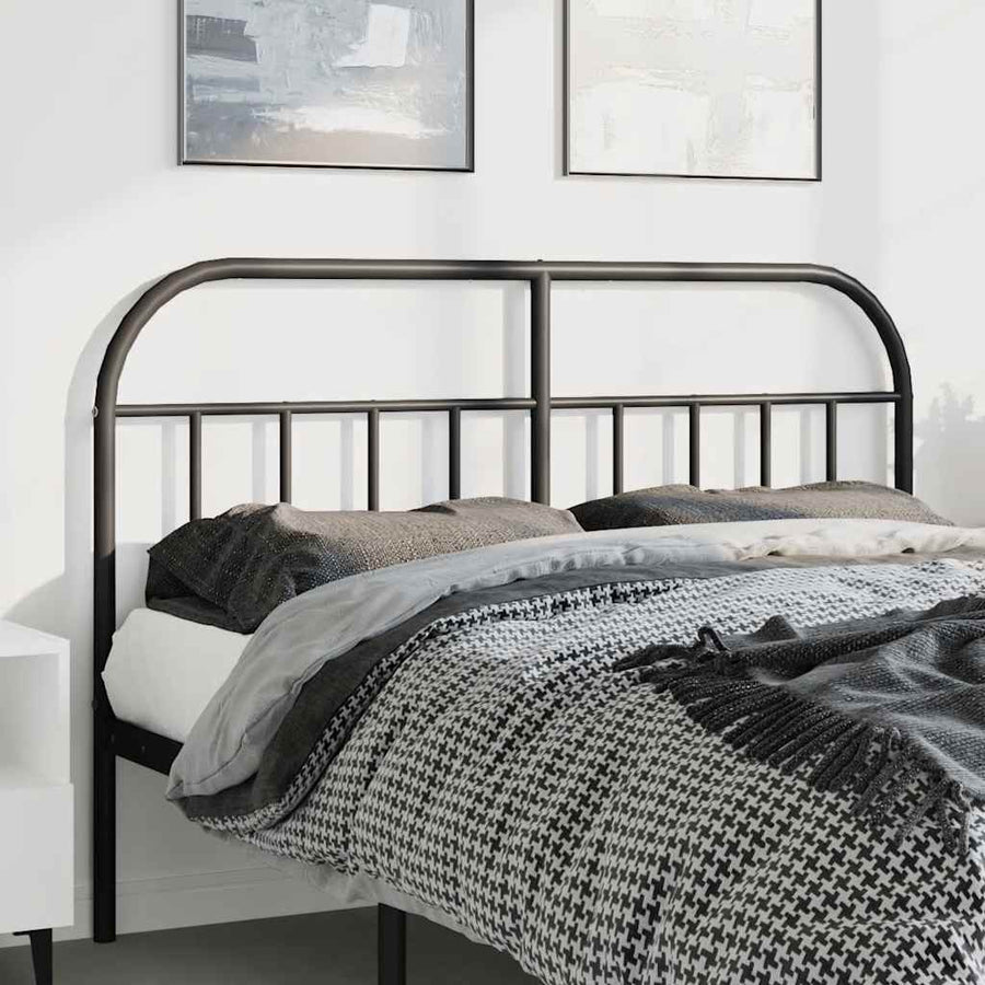 Metal Replace Headboard Black 135 cm