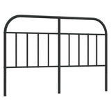 Metal Headboard Black 152 cm Queen - Front View