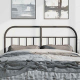 Metal Headboard Black 152 cm Queen - Side View