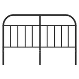 Metal Headboard Black 152 cm Queen - Top-Down View