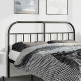 Metal Headboard Black 152 cm Queen