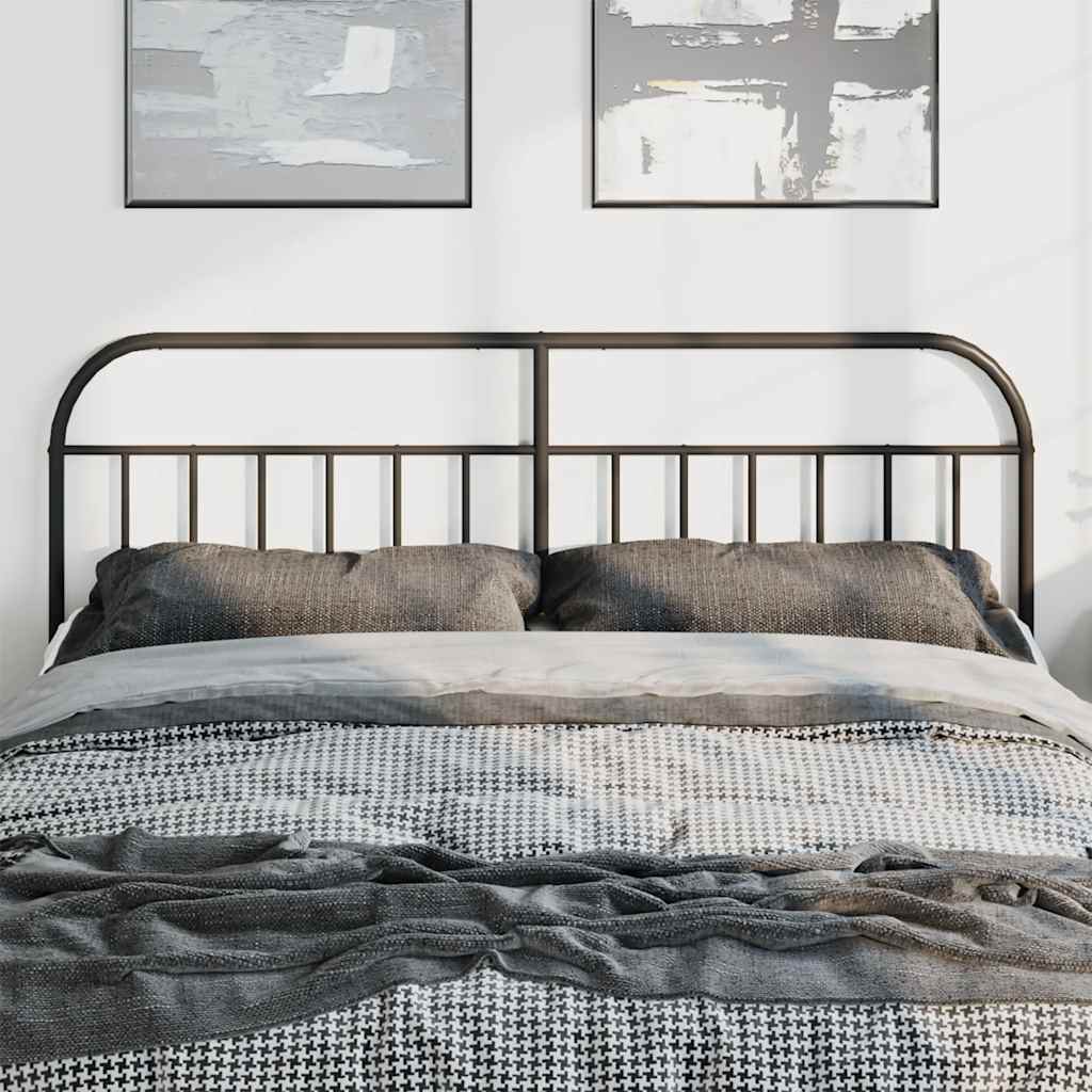 Metal Replace Headboard Black 180 cm
