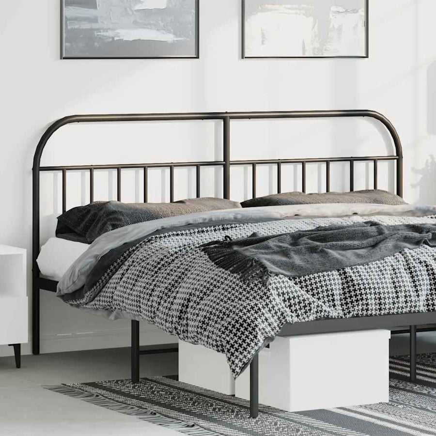 Metal Replace Headboard Black 180 cm