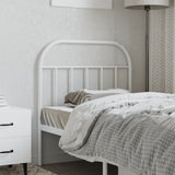 Metal Headboard White 90 cm - Side View