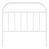 Metal Headboard White 107 cm King Single - Top-Down View