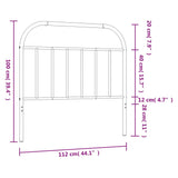 Metal Headboard White 107 cm King Single - Close-Up Angle