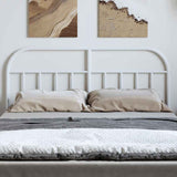 Metal Headboard White 137 cm Double - Side View