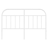 Metal Headboard White 137 cm Double - Top-Down View