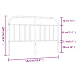 Metal Replace Headboard White 135 cm