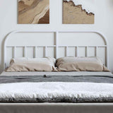 Metal Headboard White 152 cm Queen - Side View