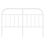 Metal Headboard White 152 cm Queen - Top-Down View