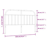 Metal Replace Headboard White 150 cm
