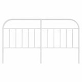 Metal Headboard White 183 cm King - Top-Down View