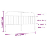 Metal Replace Headboard White 180 cm