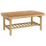 Garden Coffee Table 90x55x37 cm Bamboo - Front View