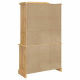 Highboard Corona Brown 112x43x196 cm Solid Wood Mexican Pine - Close-Up Angle