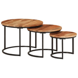 Nesting Tables 3 pcs Solid Wood Acacia - Extra Image