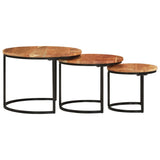 Nesting Tables 3 pcs Solid Wood Acacia