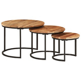 Nesting Tables 3 pcs Solid Wood Acacia - Extra Image