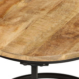 Nesting Tables 3 pcs Solid Rough Wood Mango - 45-Degree Angle