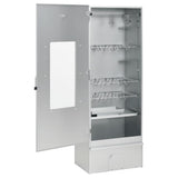 BBQ Oven Smoker with Wood Chips 44.5x29x110 cm Galvanised Steel - Rear View