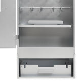 BBQ Oven Smoker with Wood Chips 44.5x29x110 cm Galvanised Steel