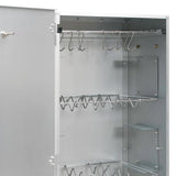 BBQ Oven Smoker with Wood Chips 44.5x29x110 cm Galvanised Steel - Low Angle