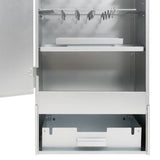 BBQ Oven Smoker with Wood Chips 44.5x29x110 cm Galvanised Steel