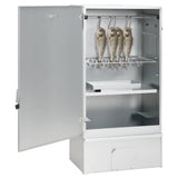 BBQ Oven Smoker with Wood Chips 44.5x29x83 cm Galvanised Steel - Side View