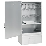BBQ Oven Smoker with Wood Chips 44.5x29x83 cm Galvanised Steel - Rear View