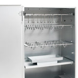 BBQ Oven Smoker with Wood Chips 44.5x29x83 cm Galvanised Steel - Low Angle