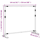 Backdrop Stand Black 254x243 cm Steel - Extra Image