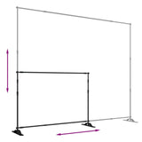 Backdrop Stand Black 305x243 cm Steel - Rear View