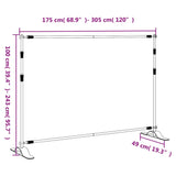 Backdrop Stand Black 305x243 cm Steel - Extra Image