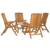 5 Piece Garden Lounge Set Solid Wood Teak - Side View
