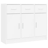 Sideboard White 91x28x75 cm Engineered Wood - Front View