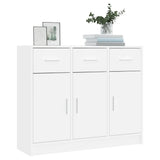 Sideboard White 91x28x75 cm Engineered Wood - Side View