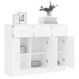 Sideboard White 91x28x75 cm Engineered Wood - Top-Down View