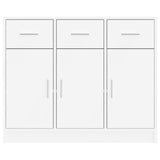 Sideboard White 91x28x75 cm Engineered Wood - 45-Degree Angle